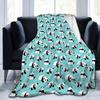 Cute Panda Flannel Fleece Bed Blanket Lightweight Cozy Warm Plush Throw Blanket for Bedroom Living Rooms Sofa Couch 80x60 Inch