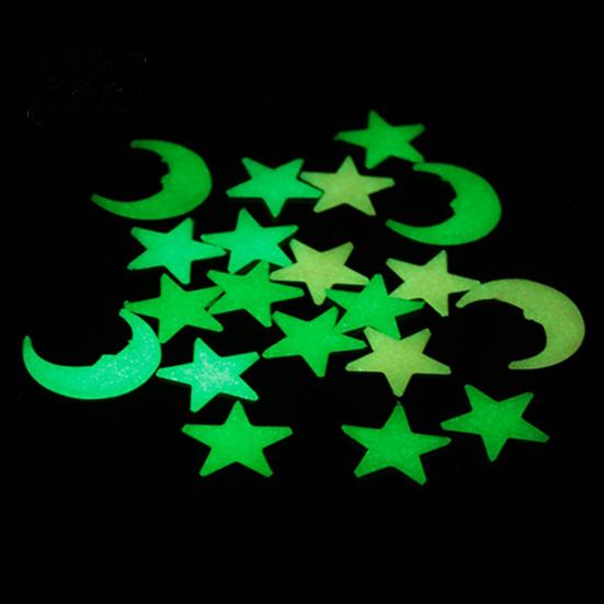 Wall Poster 20Pcs Luminous Waterproof Plastic Eco-friendly Decals for Living Room