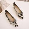 New Woman's Spring Summer Leopard Print Mesh Flat Sole Shoes Soft Sole Light Pointed Toe Ballet Shoes Slip On Slip On Nude Shoes