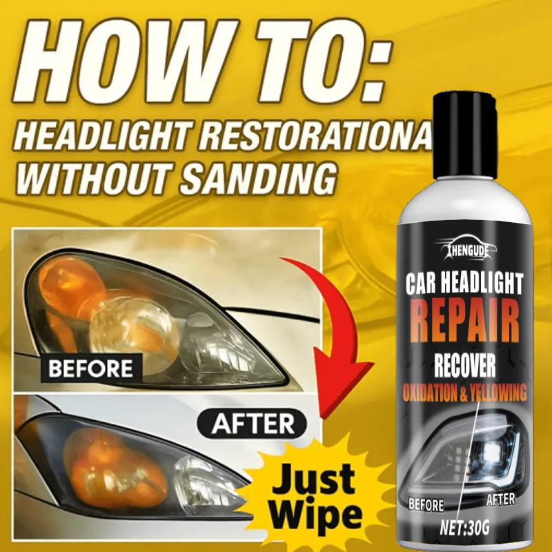 Car Headlight Repair Kit, Quickly Solves Problems of Aging, Scratches, and Yellowing – Easy DIY Operation Restores over 90% of Brightness