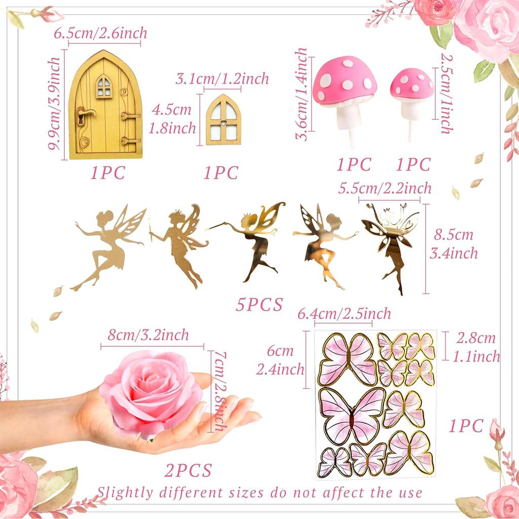 Fairy Cake Decoration Mushroom Cake Decoration Fairy Cake Decoration Garden Fairy Cake Decoration Fairy Party Supplies