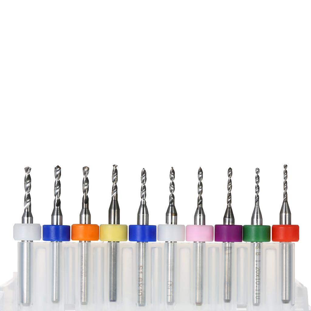 10pcs Tungsten Carbide Micro Drill Bits Set Engraving Tools for PCB Circuit Board