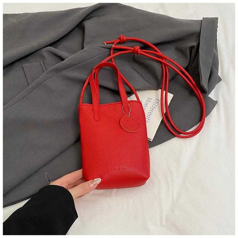 

Fashion solid color simple casual versatile summer popular fashion handbag premium vertical shoulder messenger bag no pendant червоний