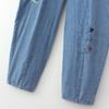 Summer New Loose Jeans Women's Elastic Waist Thin Embroidered Women's Pants Large Elastic Cropped Pants