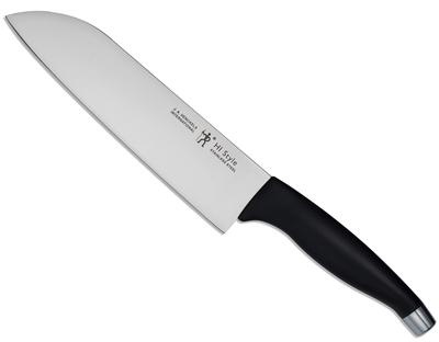 Henckels Style Santoku Knife Black 180mm Made In Santoku Stainless Steel Dishwasher Safe Made In Seki Gifu Prefecture Japanese "HI Japan" City,