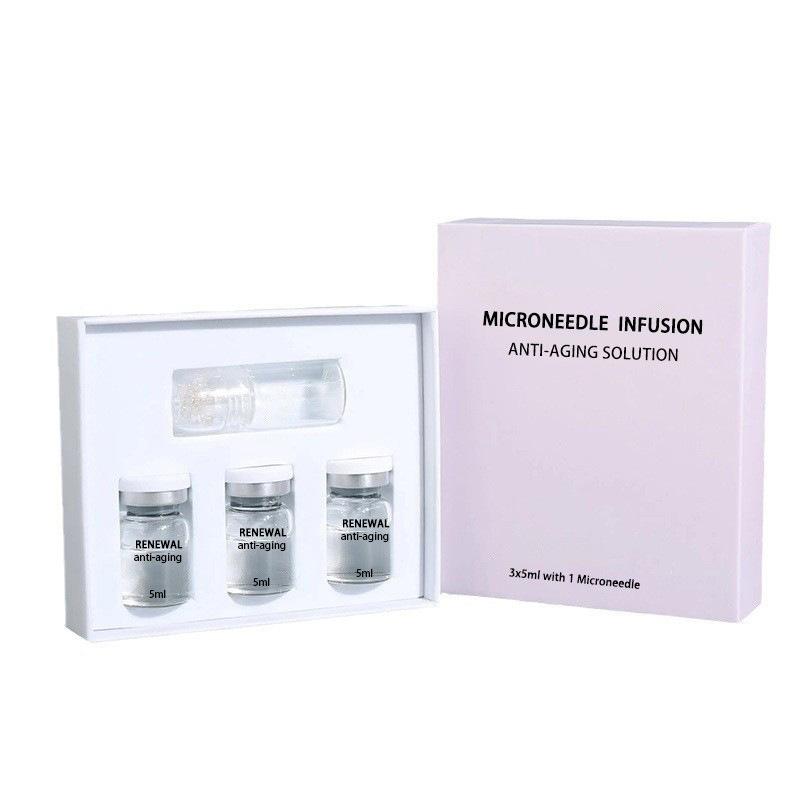 Kit de Sérum Microneedling, Sérum Facial pour Hydratation, Anti-Rides, Raffermissement, Éclaircissement & Réduction des Fines Lignes, Réparation de la Peau