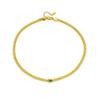 Gold Plated Evil Eye Pendant Necklace, Stainless Steel Cuban Chain Choker, Waterproof Blue Eye Jewelry for Women Gift