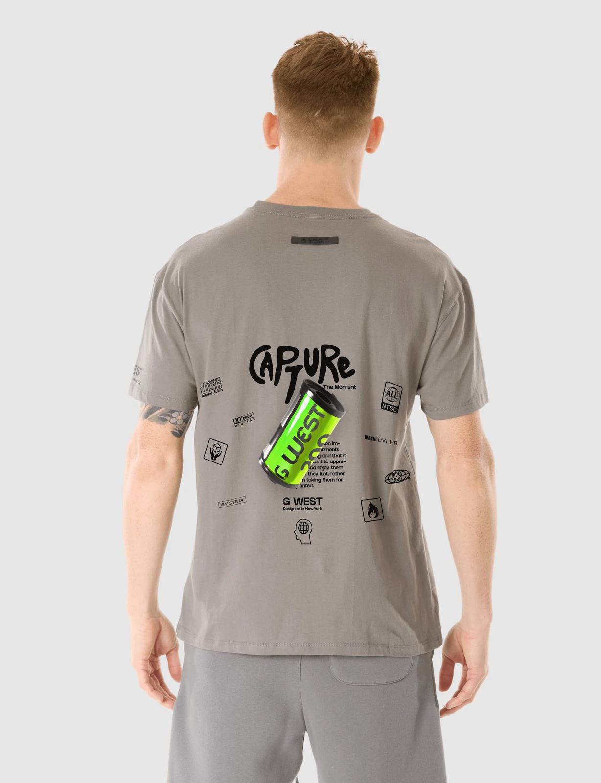 G WEST CAPTURE T-SHIRT - CHARCOAL GRAY 2XL
