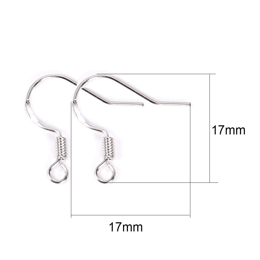 50pcs 925 Sterling Silver Plated Earring Hooks Anti Allergy Earrings Clasps Hook For Diy Jewelry Accessories Making Supplies