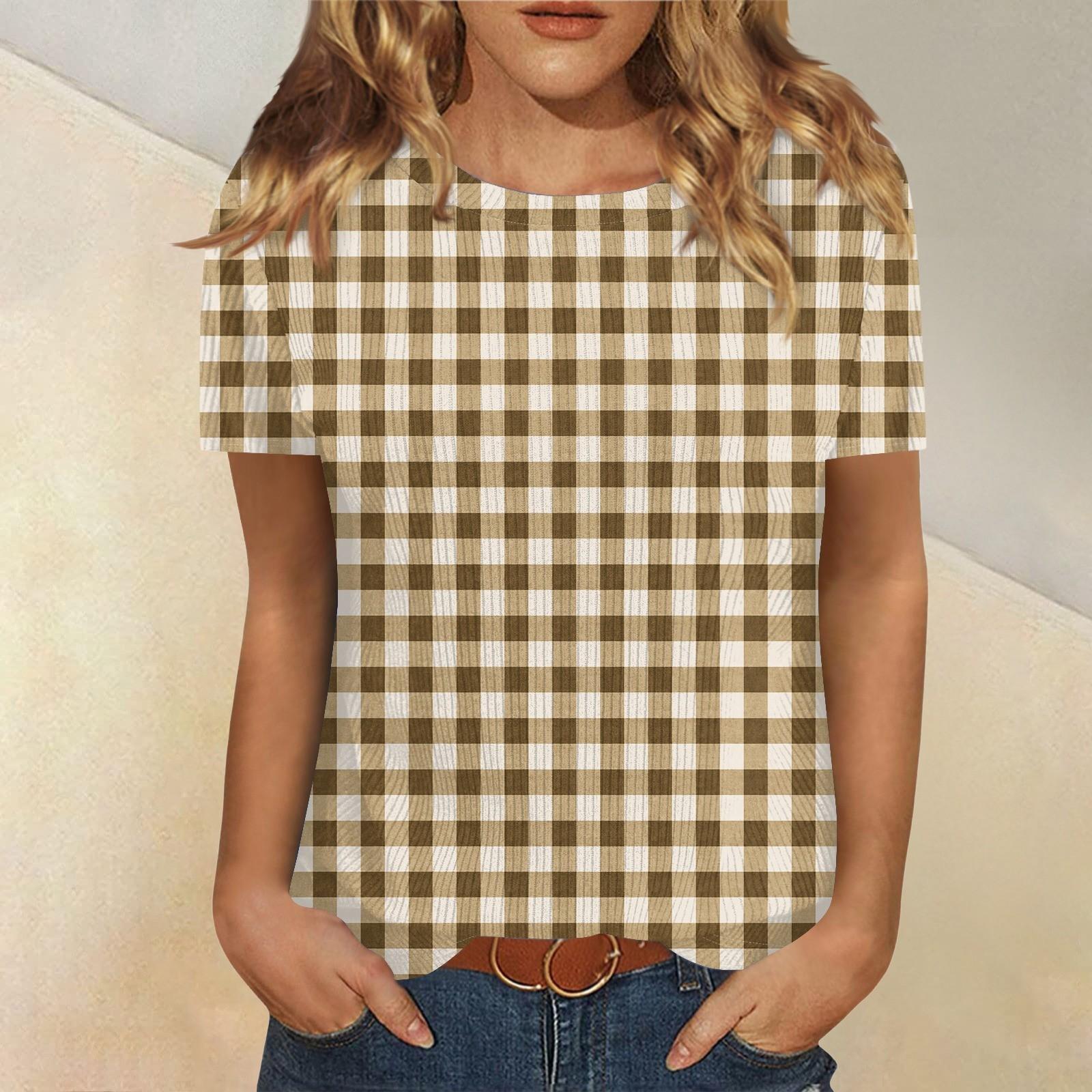 

Футболки для женщин, плиссированные, с V-образным вырезом, нарядные, повседневные блузки с принтом, короткие рукава, летние топы, свободный крой XL жёлтый