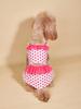 Dog Dress for Small Dogs Cool Costume Polka Dots Puppy with Doggie Pet Clothes Swimwear Ruffle Apparel for Dogs Cats Spring Sum