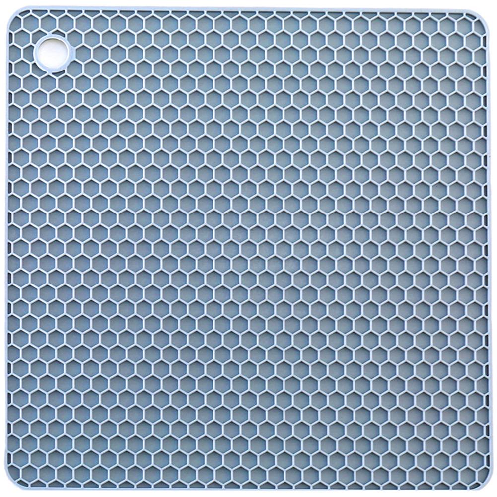 High Temperature Resistant Thermal Insulation Square Honeycomb Silicone Pot Mat 7.2 x 7.2 x 0.2in