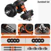Adjustable Iron Dumbbell and Barbell Set