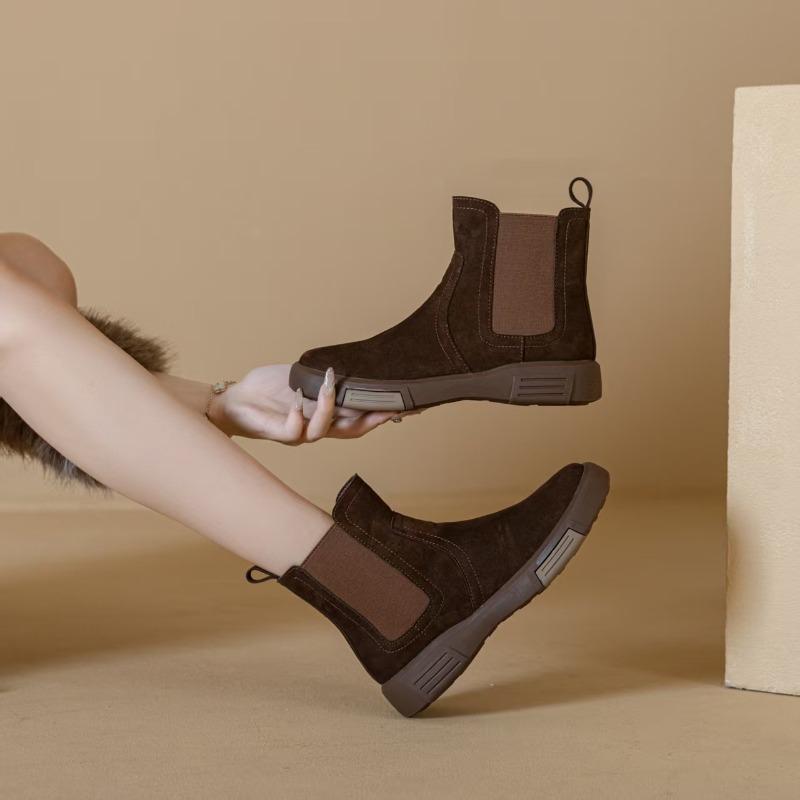 New Autumn and Winter Shoes: Retro Ankle Boots, Women's Versatile Thickened Boots, Leather Boots