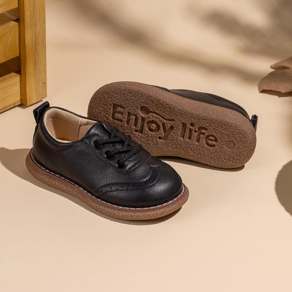 25. Jubiläum Rutschfeste Schnürschuhe mit weicher Sohle aus Leder für Jungen & Mädchen