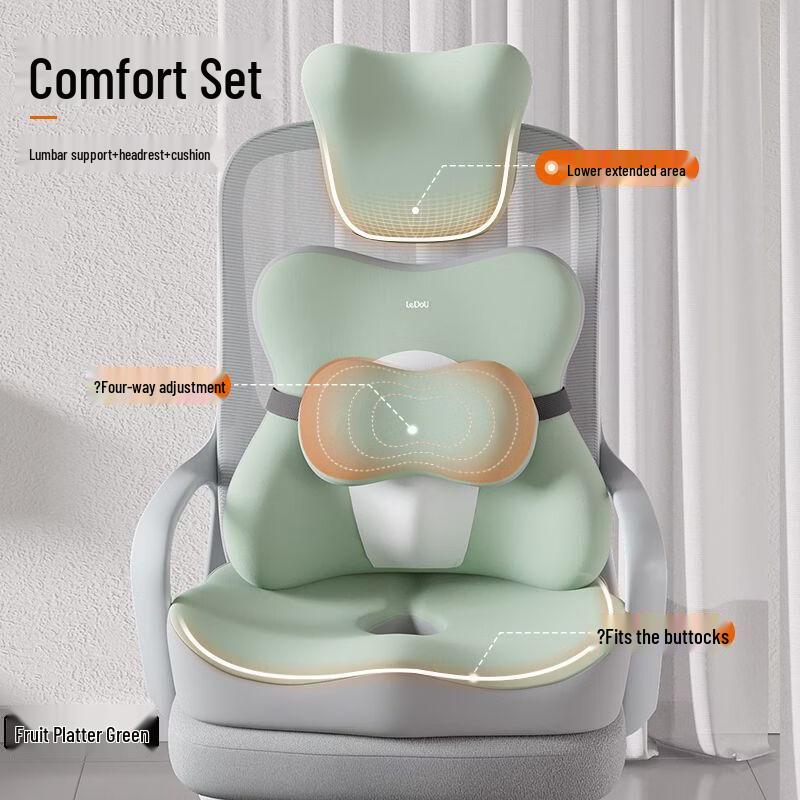 Ergonomic Head & Neck Pillow for Computer Chairs