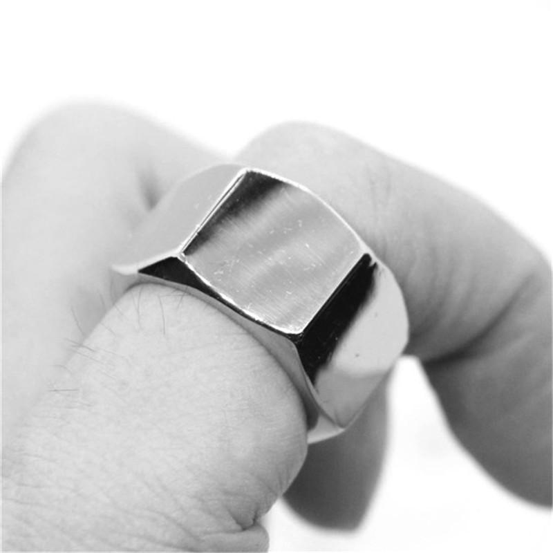 

Rany&Roy Newest Polish Hexagon Ring 316L Stainless Steel Jewelry Fashion Band Party Nut Style Ring 8
