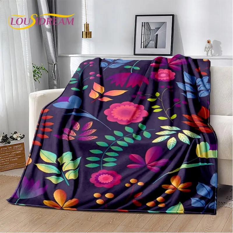 Plantain Leaf Tropical Plant Leaf Soft Plush Blanket,Flannel Blanket Throw Blanket for Living Room Bedroom Bed Sofa Picnic Cover