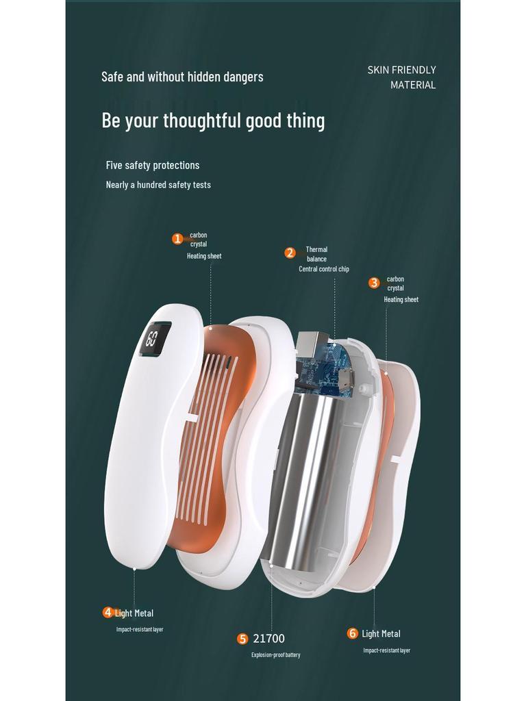 2025 Mini Digital Hand Warmer with USB Charging, Adjustable Three-Level Heat for Office & Outdoor Sports