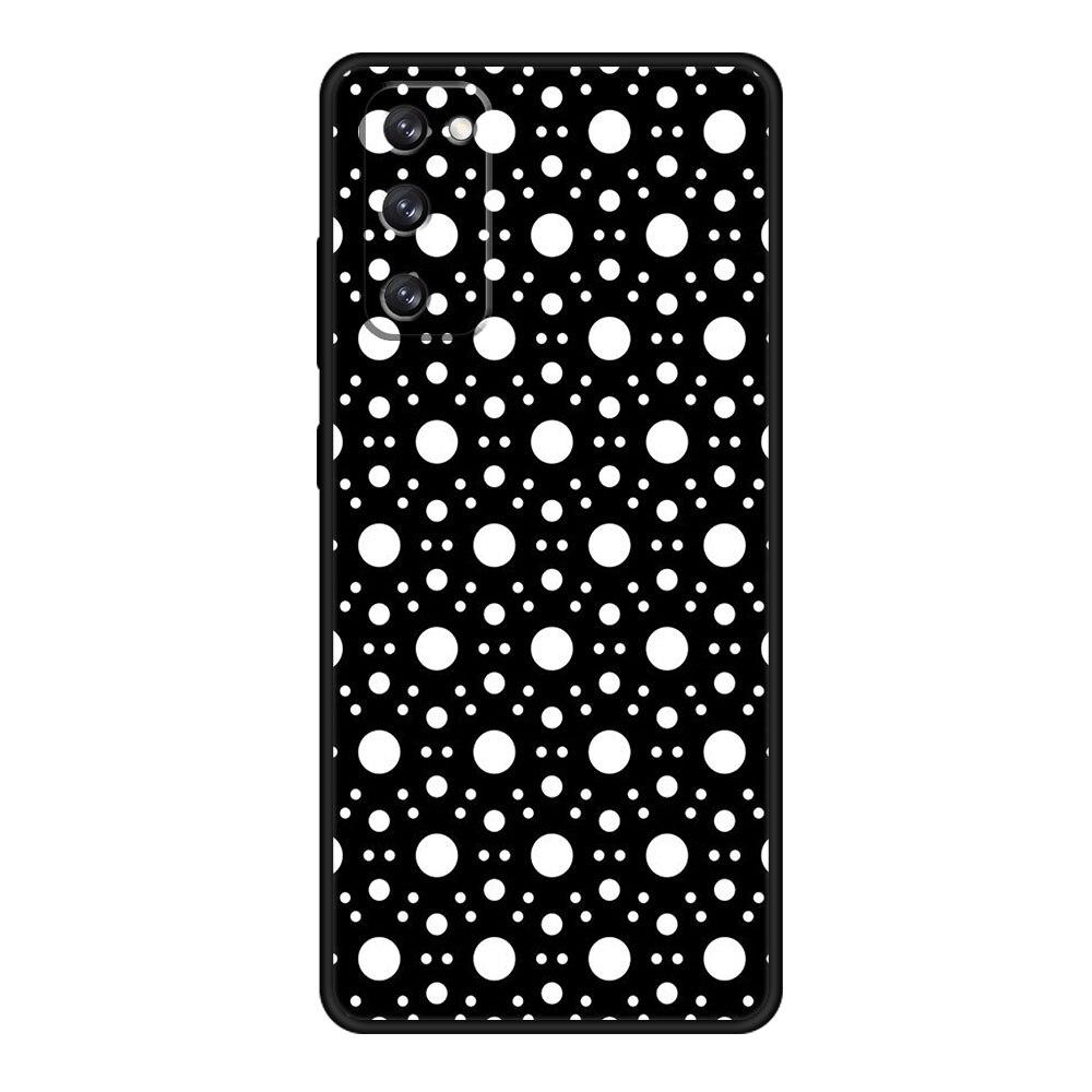 For Samsung Galaxy S10e S22 Ultra 5G S8 S21 Plus S10 S7 S9 S20 FE 2022 Phone Case Black and White Polka Dot Silicone Fundas