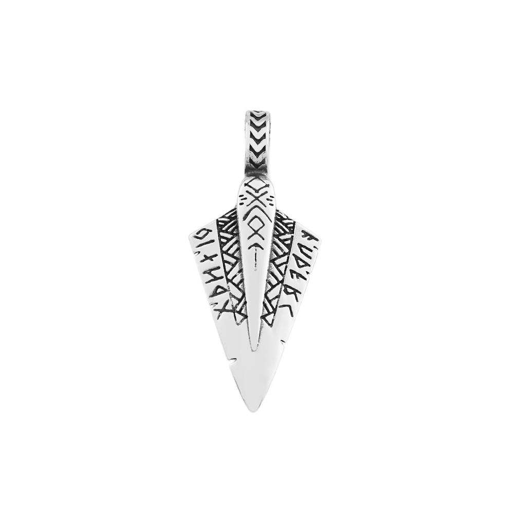 New Design Stainless Steel Vikings Arrowhead Pendant Necklaces For Men Nordic Odin Rune Necklace Pagan Jewelry Gift