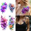 12pcs Temporary Tattoo Orchid Tattoos Waterproof Long-lasting Body Stickers Floral Tattoos Colorful Tattoos Watercolor For