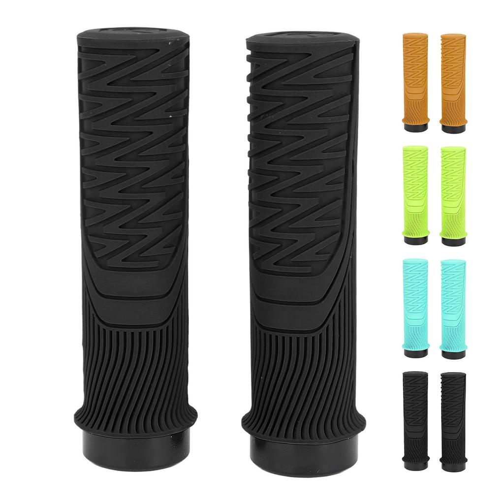 Bike Handlebar Grips Hard Wearing Single Lock On Antislip Increase Riding Safety Soft Resin for Vari