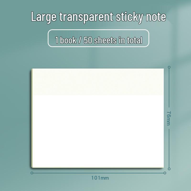 PET Transparent Reusable Sticky Notes: Creative Wrong Answer & Memo Notes for Students