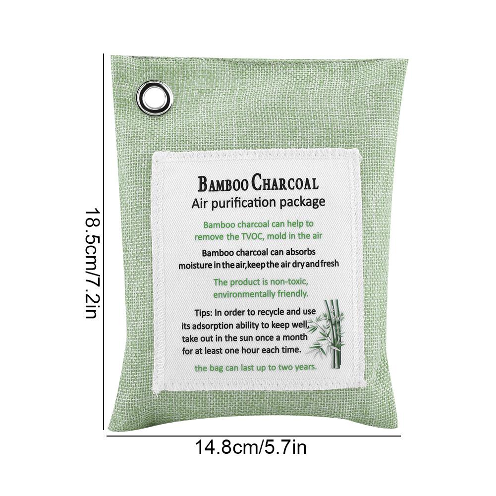8 Couleurs   Sac Purifiant Charbon Actif Bambou Purificateur d'Odeur Désodorisant Voiture Gris