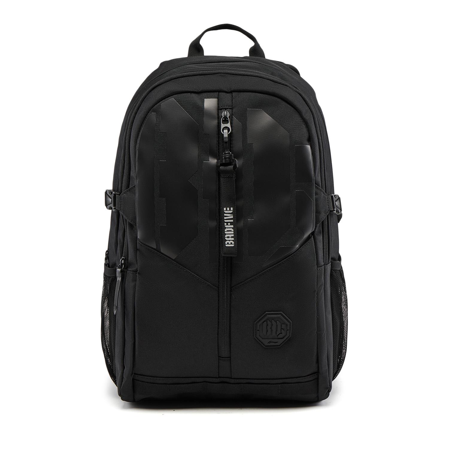 Li Ning BADFIVE Polyester Backpack Regular Unisex Black ABSW009-1 One Size