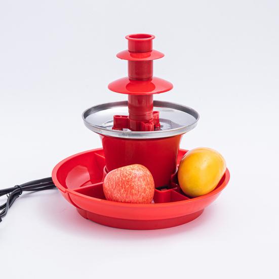 90W Chocolate Fountain Melter Food Grade BPA Free Easy to Clean 3 Tiers Design Christmas