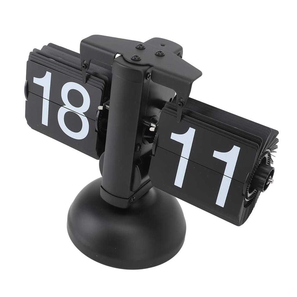 Retro Large Number 24-Hour Flip Desk Clock, Stainless Steel Table Clock, Easy To Read, Best Retro Birthday or Christmas Gift, Perfect for Living Room,