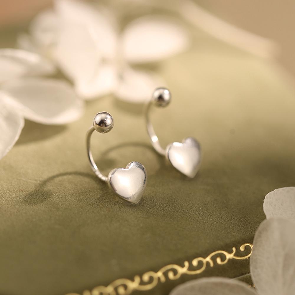 Earrings New Europe And The United States Funny Heart Navel Nail Piercing Jewelry Female Bent Hook Earrings Love Screw Earrings