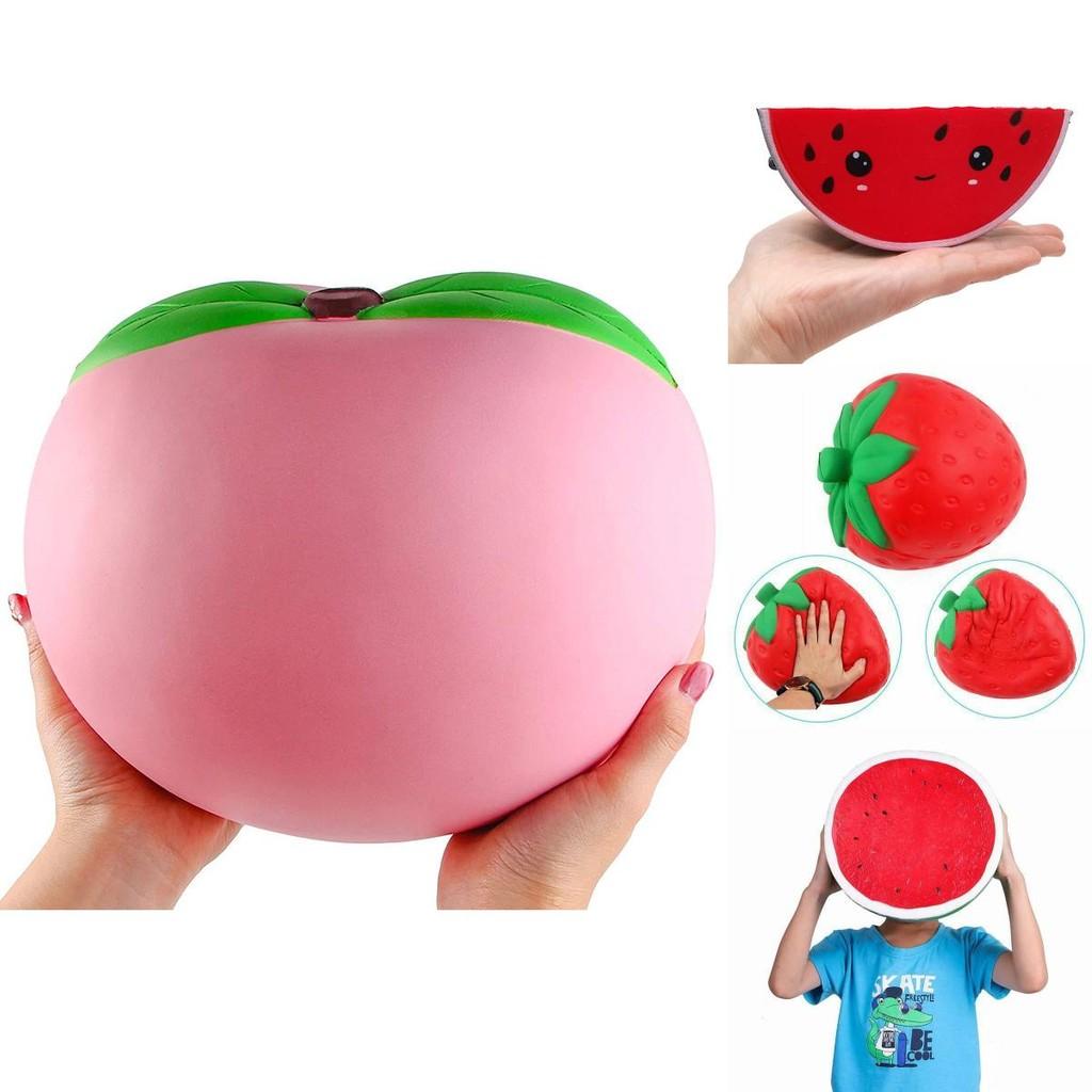 Colossal Soft Squishy Watermelon Orange Strawberry Peach Slow Rising Squeeze Toy
