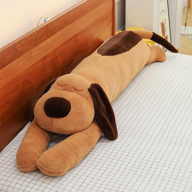 

Милая плюшевая лежащая собака, кукла-подушка для сна 70cm