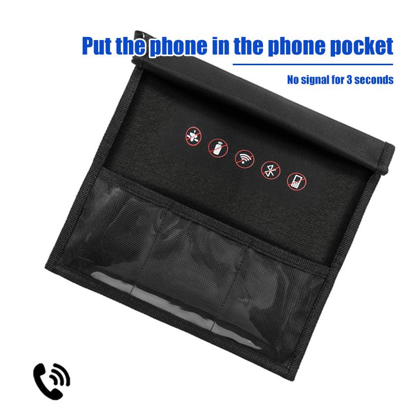 Mobile Phone Signal Shielding Bag Faraday Cage Pouch Car Key Laptop Bank Card Privacy Protection Bag Anti-radiation Bag 2 Size
