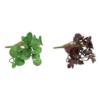 Soft Artificial Copper Coin Grass Plants Realistic Wall Hanging Fake Ivy Leaf Leaves Handmade Mini Bouquet Garden