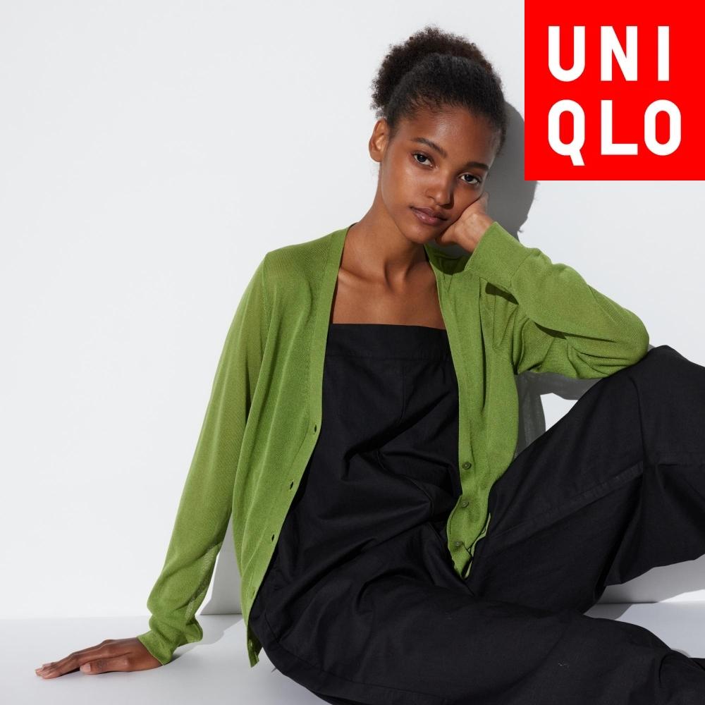 

Легкий кардиган UNIQLO с v-образным вырезом и длинными рукавами