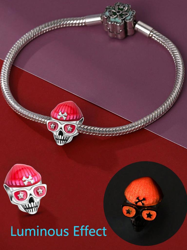 Charms Plata Halloween Sun Rose Skull Beads Charm Copper Plated Fit Copperoriginal Bracelet For Jewelry Making Diy Charm