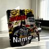 Custom Name Personalized Batman Print Blanket, Home Decor, Bedroom, Sofa, Camping, Couch, Gifts for Birthday Christmas