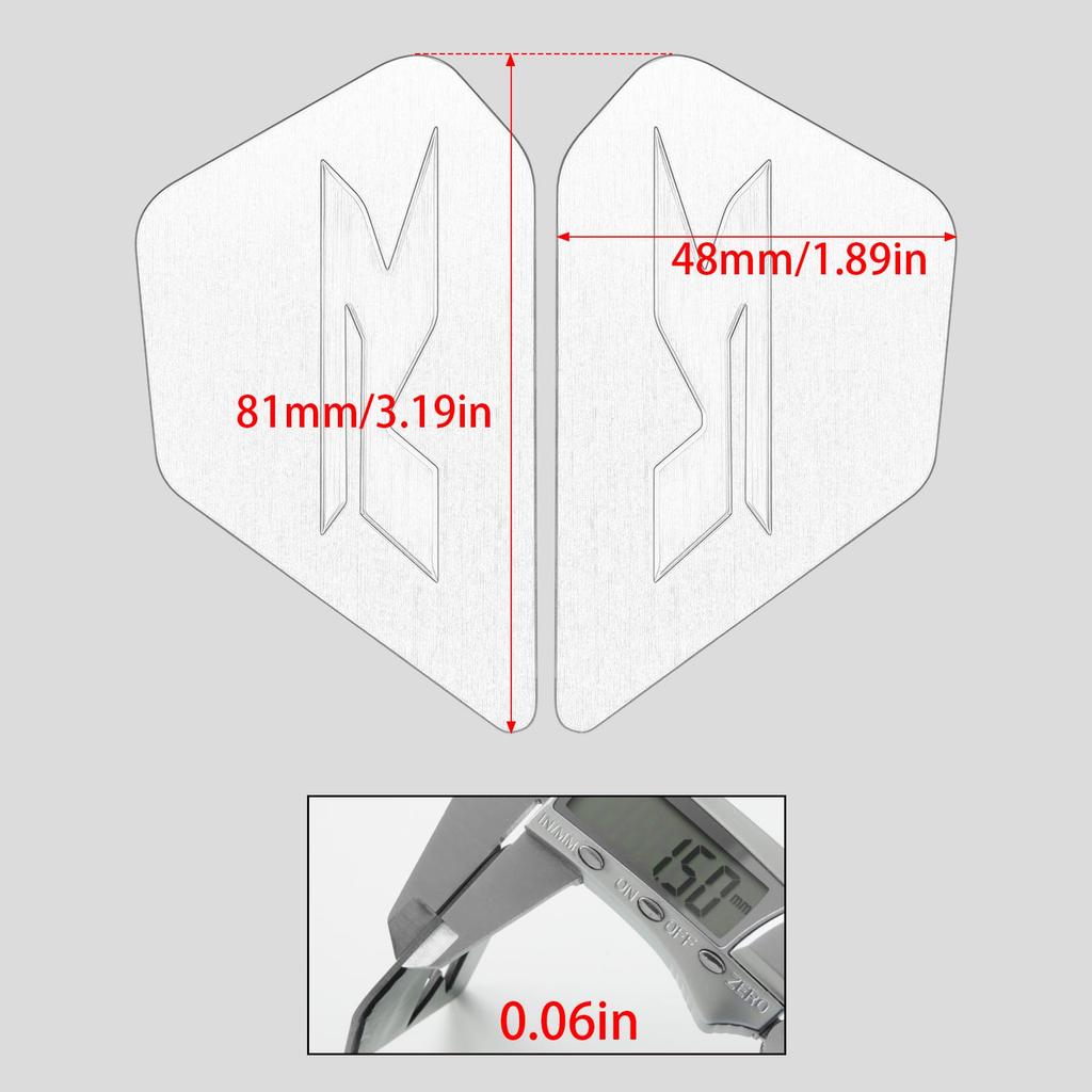 WOOGA Stainless Steel Frame Filler Side Cover Trim Type R Emblem For Honda CBR 650R CB650R 2019-2025 (Red)