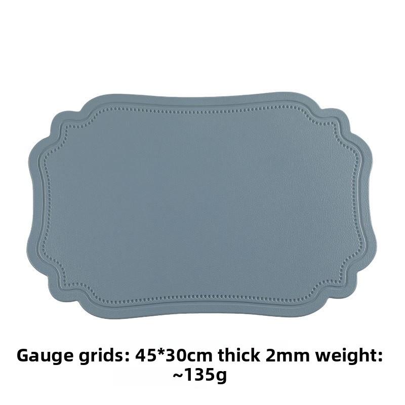 Retro Imitation Leather Placemat Waterproof and Oil-proof Western Dining Mat Nordic Thermal Insulation Mat Table Mat Household Anti-scalding Mat