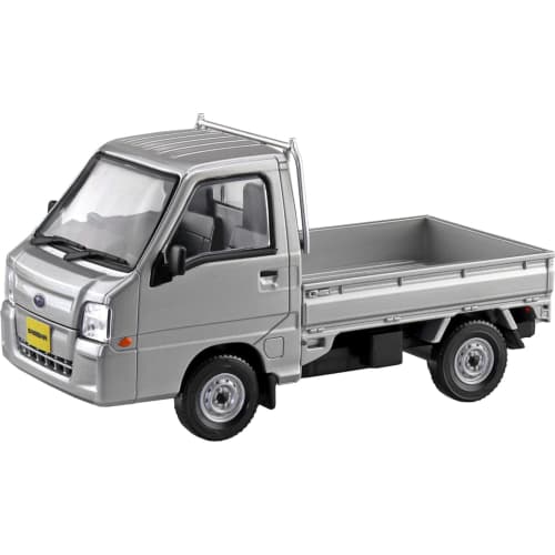 Aoshima Bunka Kyozai 1/32 Scale Rakupla Snap Kit No.05-SS Subaru Sambar Truck Sterling Silver Metallic Pre-Colored Plastic Model Kit (Automobile)