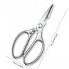 1pc Professional Stainless Steel Kitchen Scissors With Aluminum Alloy Handle - Perfect For Cutting Chicken Bones And More