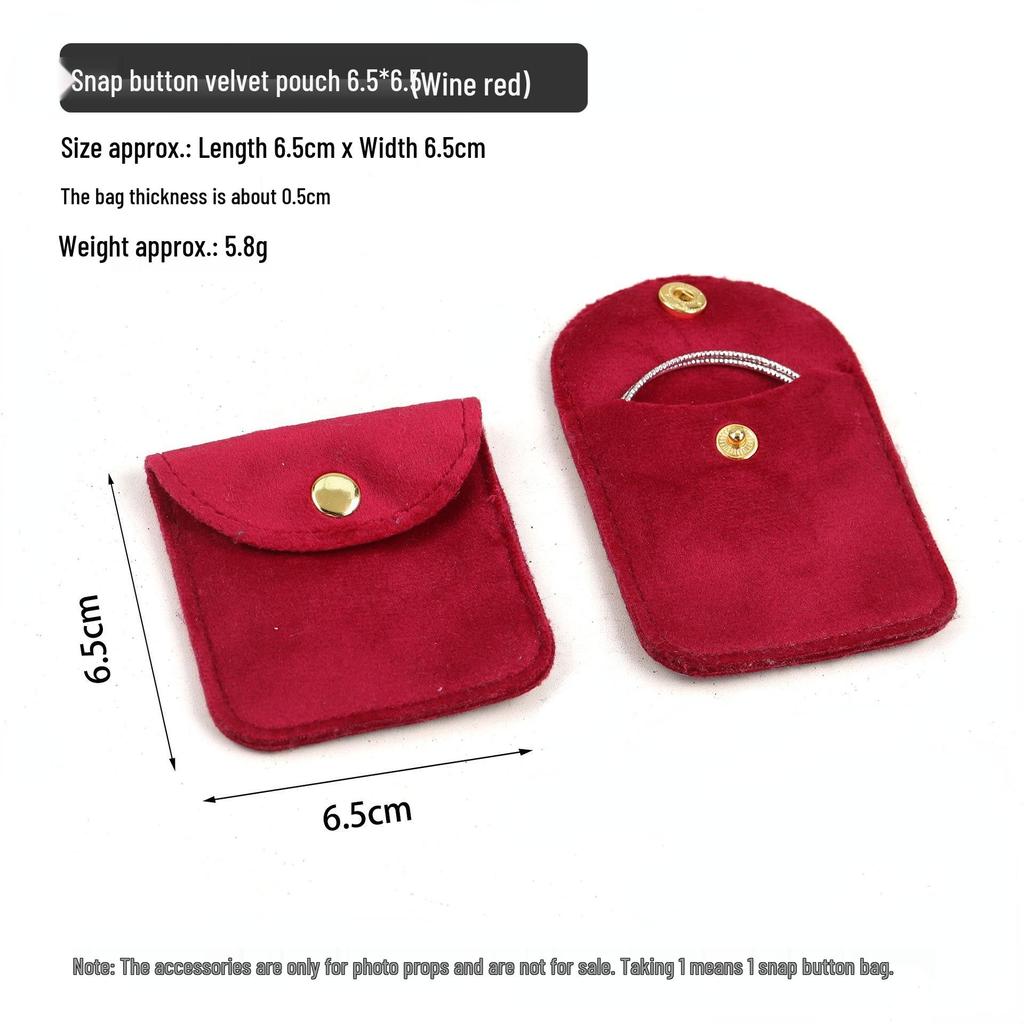 Samt Druckknopf Schmuckbeutel für Ringe & Halsketten - Mini Aufbewahrungsbeutel