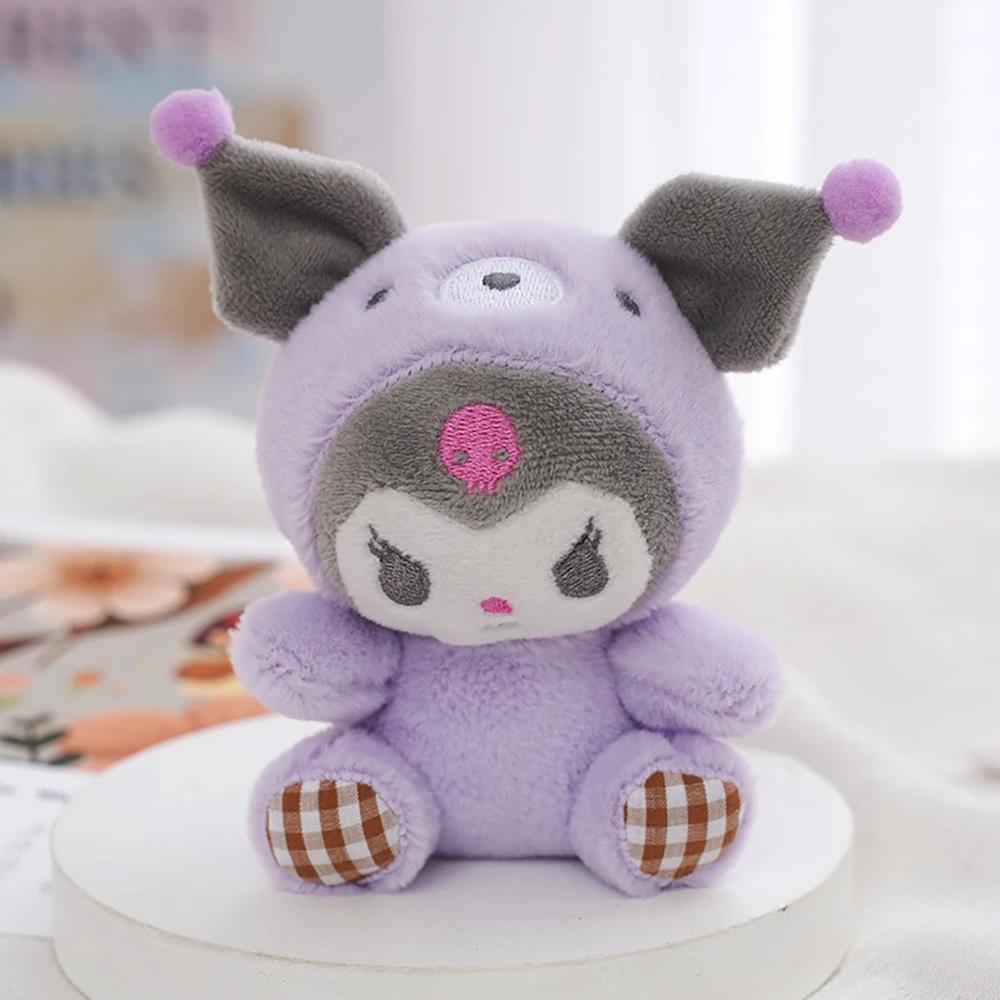 Sanrio Kawaii Pluszowy Breloczek Lalka Hello Kitty My Melody Kuromi Cinnamoroll Kreskówkowe Zwierzątko Pluszowy Wisiorek Dekoracja Plecaka