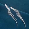Elegant S925 Sterling Silver Snake Bone Tassel Earrings - Versatile, Exquisite Cool Design for Women, Perfect for Clubbing and Nightlife.
