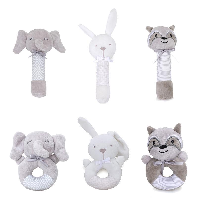 BBSKY Plush Animal Baby Rattle Stick – Hand Grip Toy for Infants
