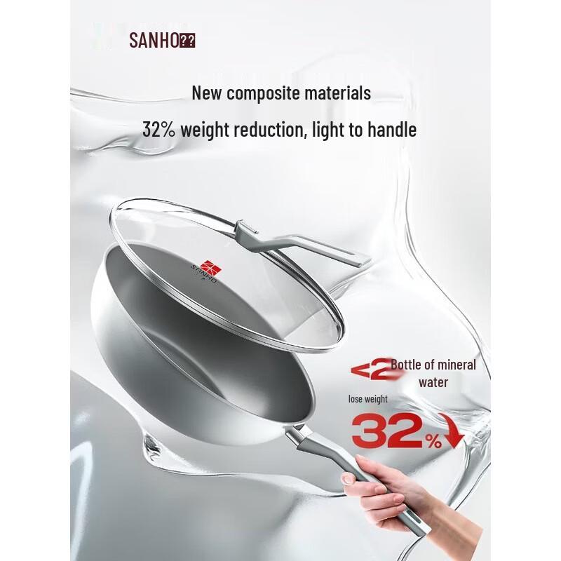 Sanhe Diamond Titanium Ceramic Non-stick Wok