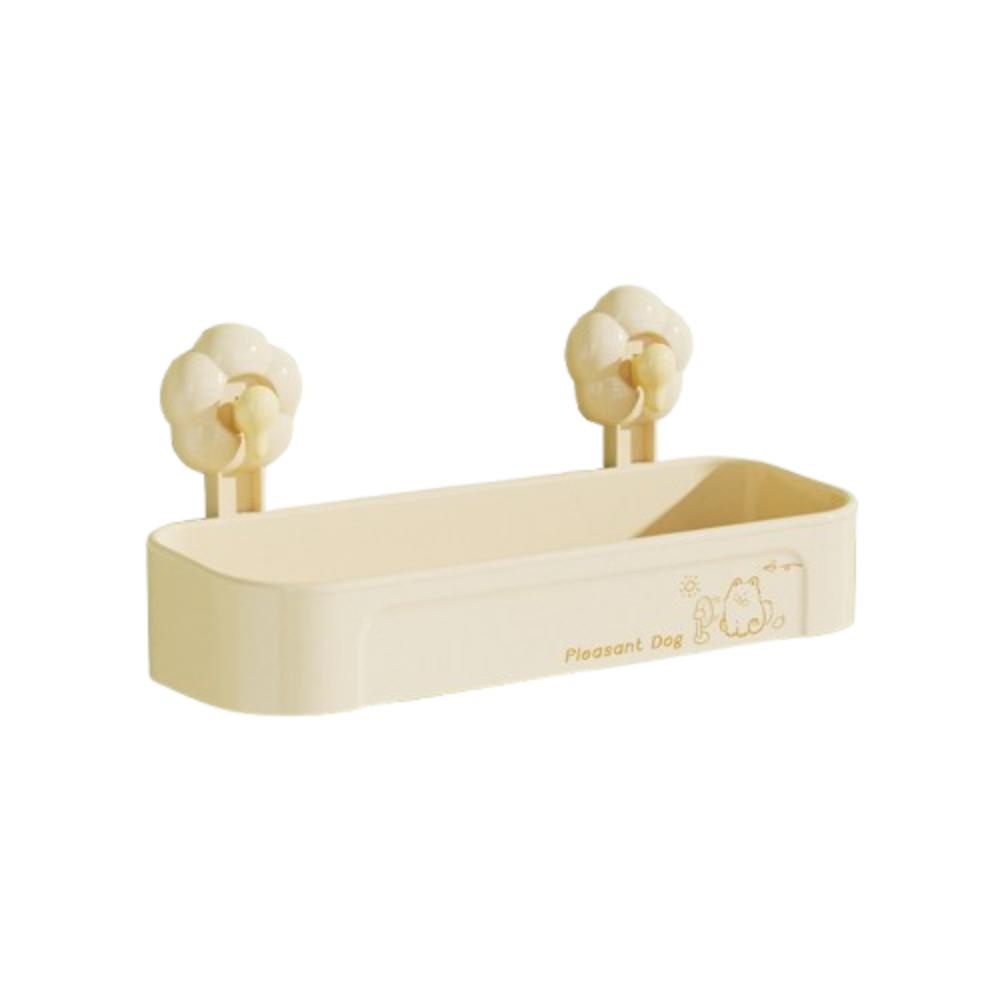 Simple Flower Suction Cup Shelf Cute Storage Organizer Rack Bathroom Storage Shelves  Kitchen